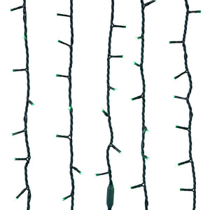 Jingle Bright 100 LED Light Set - Green - Green Wire