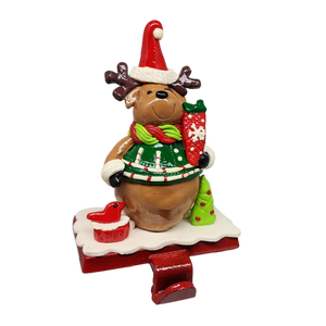 Whimsical Reindeer Stocking Hanger