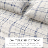 Turkish Cotton Flannel Sheet Set - Plaid & Stripe Collection