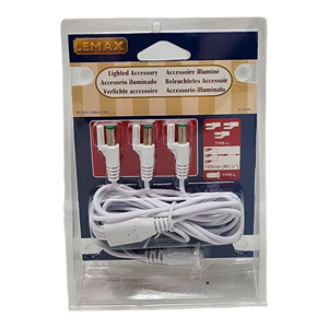 Lemax Power Expansion Cable - Type L to Type U - 3 Head - White
