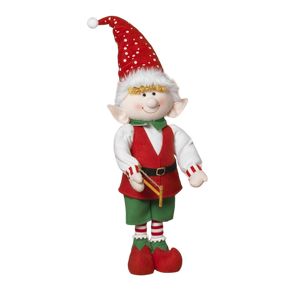 Animated Fabric Elf - 21 Inch - Hand Saw