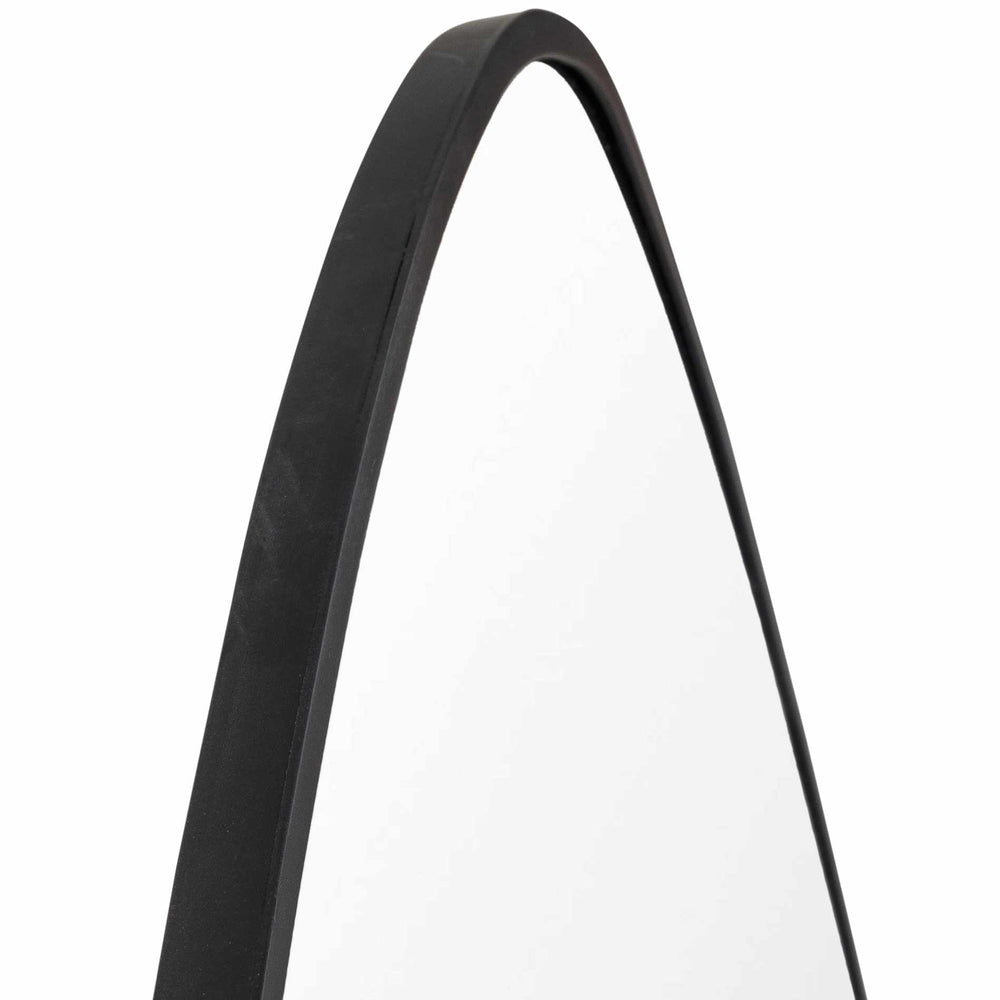 Lochovice Black Distressed Wood Mirror