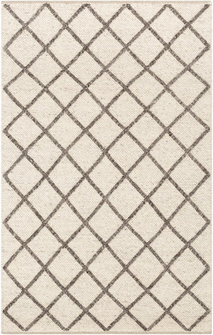 Syosset Cream/Brown Trellis Wool&Viscose Rug - Clearance