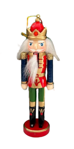 Wooden Nutcracker Ornament - King