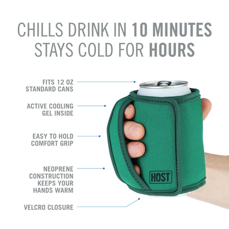 Insta-chill-standard-can-sleeve-in-evergreen-by-host®-Beverage-Tubs-&-Chillers