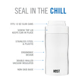 Stay-chill slim can cooler in pearl white by host®