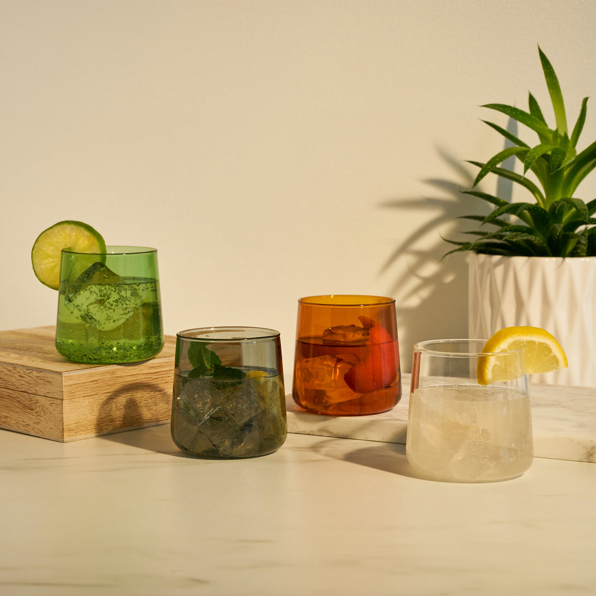 Aurora cocktail tumblers in 4 colors viski®