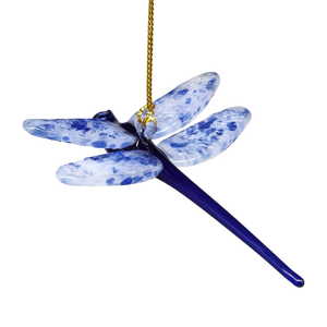 Egyptian Glass Dragonfly Ornament - Blue