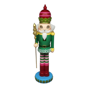 Resin Nutcracker with Moving Digital Eyes - 19 Inch