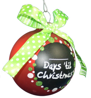 3 1/4" Balls With Chalkboard Sign - Days