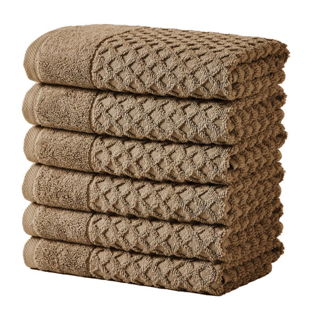 Cotton diamond waffle weave bath towel set - grayson collection