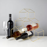 Belmont geo 6-bottle counter top wine rack in gold viski®