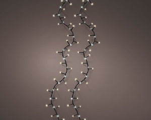 Compact Micro Garland String Lights - 808 LED - Warm/Cool White - Black Wire