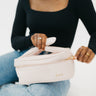 Gold Madelyn Bow Makeup Bag