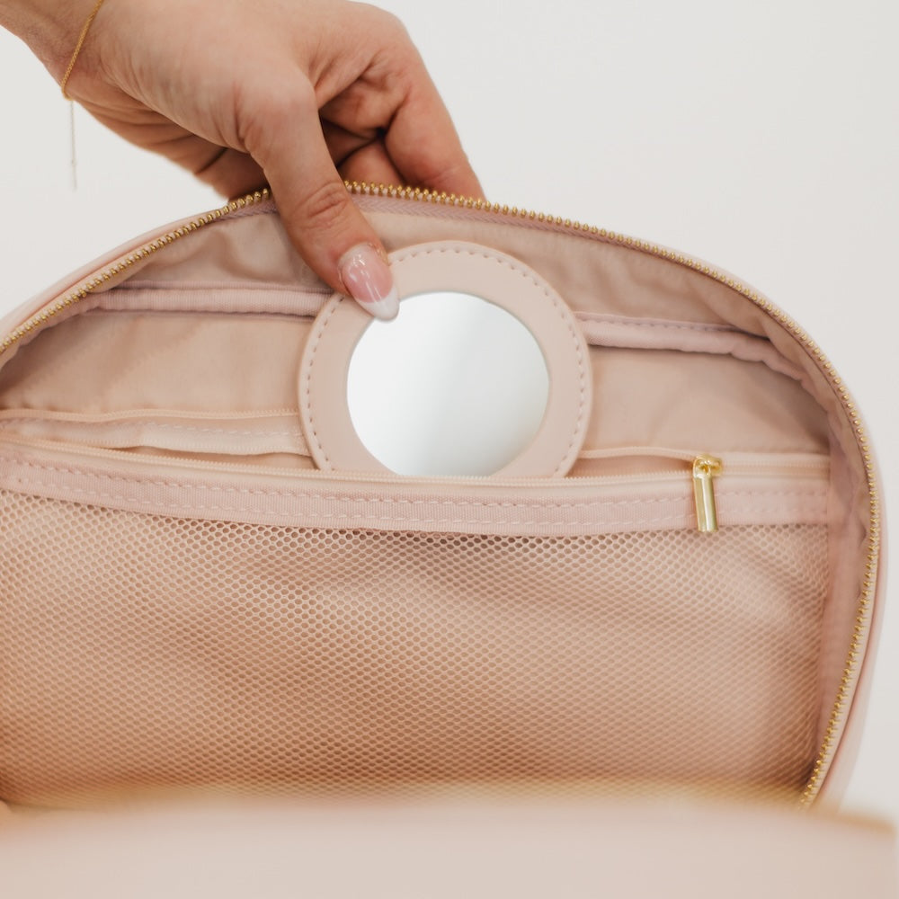Gold Madelyn Bow Makeup Bag
