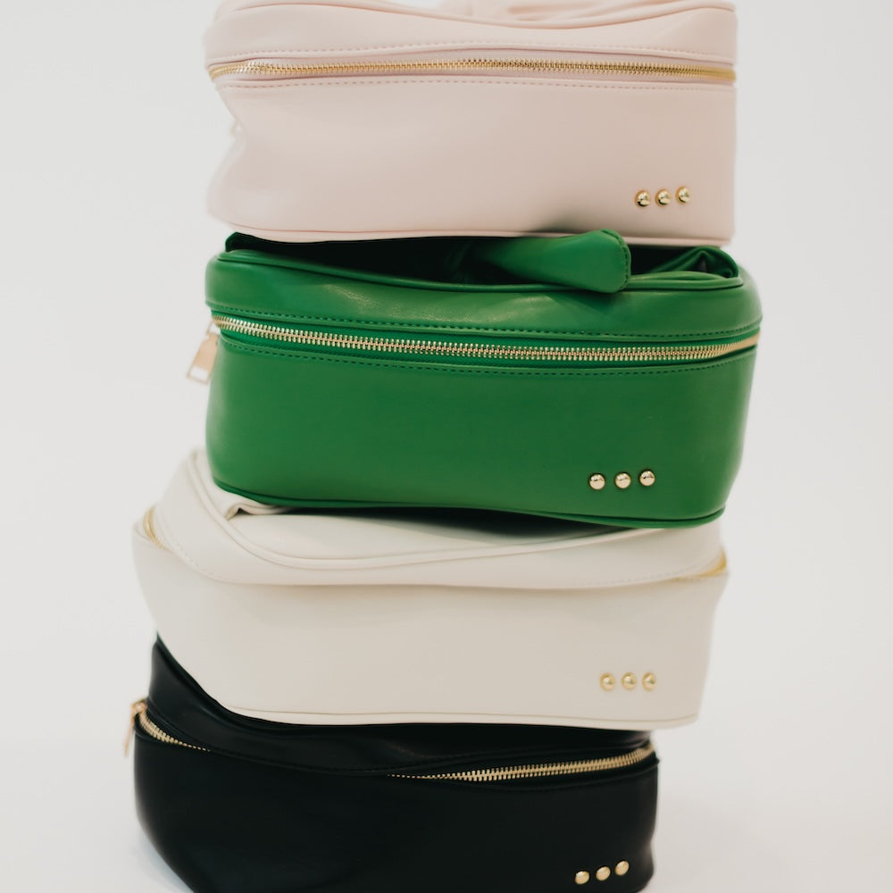 Gold Madelyn Bow Makeup Bag