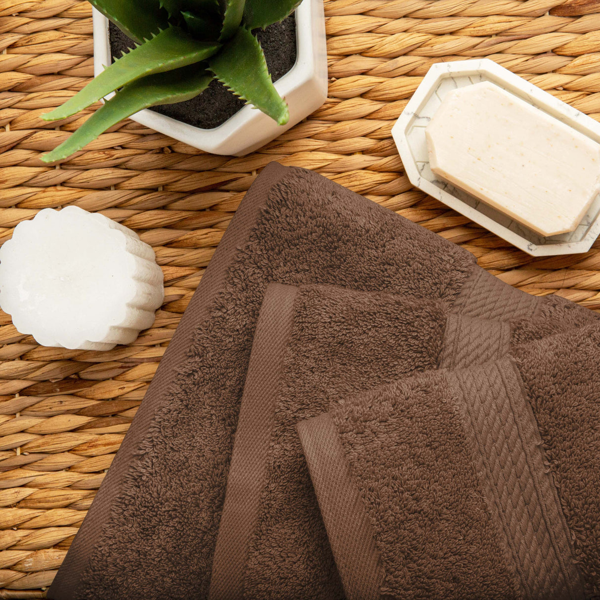 Madison Egyptian Cotton Plush Heavyweight 3 Piece Towel Set - Egyptian Cotton Towel Set by Superior Brand