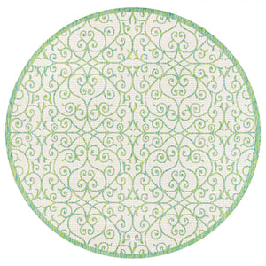 Madrid Vintage Filigree Textured Weave Indoor/Outdoor Round Area Rug - Tuesday Morning - Area Rugs