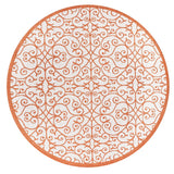 Madrid Vintage Filigree Textured Weave Indoor/Outdoor Round Area Rug - Tuesday Morning - Area Rugs