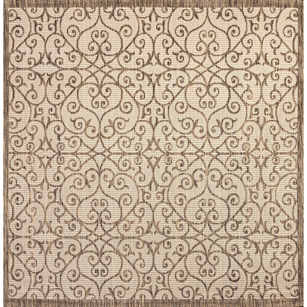 Madrid Vintage Filigree Textured Weave Indoor/Outdoor Square Area Rug - Tuesday Morning - Area Rugs
