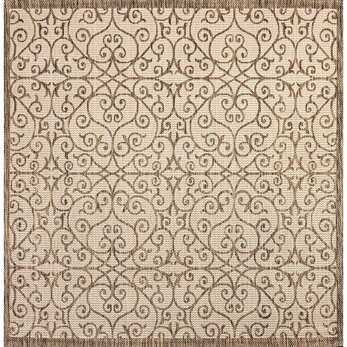 Madrid Vintage Filigree Textured Weave Indoor/Outdoor Square Area Rug - Tuesday Morning - Area Rugs