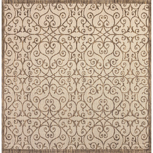 Madrid Vintage Filigree Textured Weave Indoor/Outdoor Square Area Rug - Tuesday Morning - Area Rugs