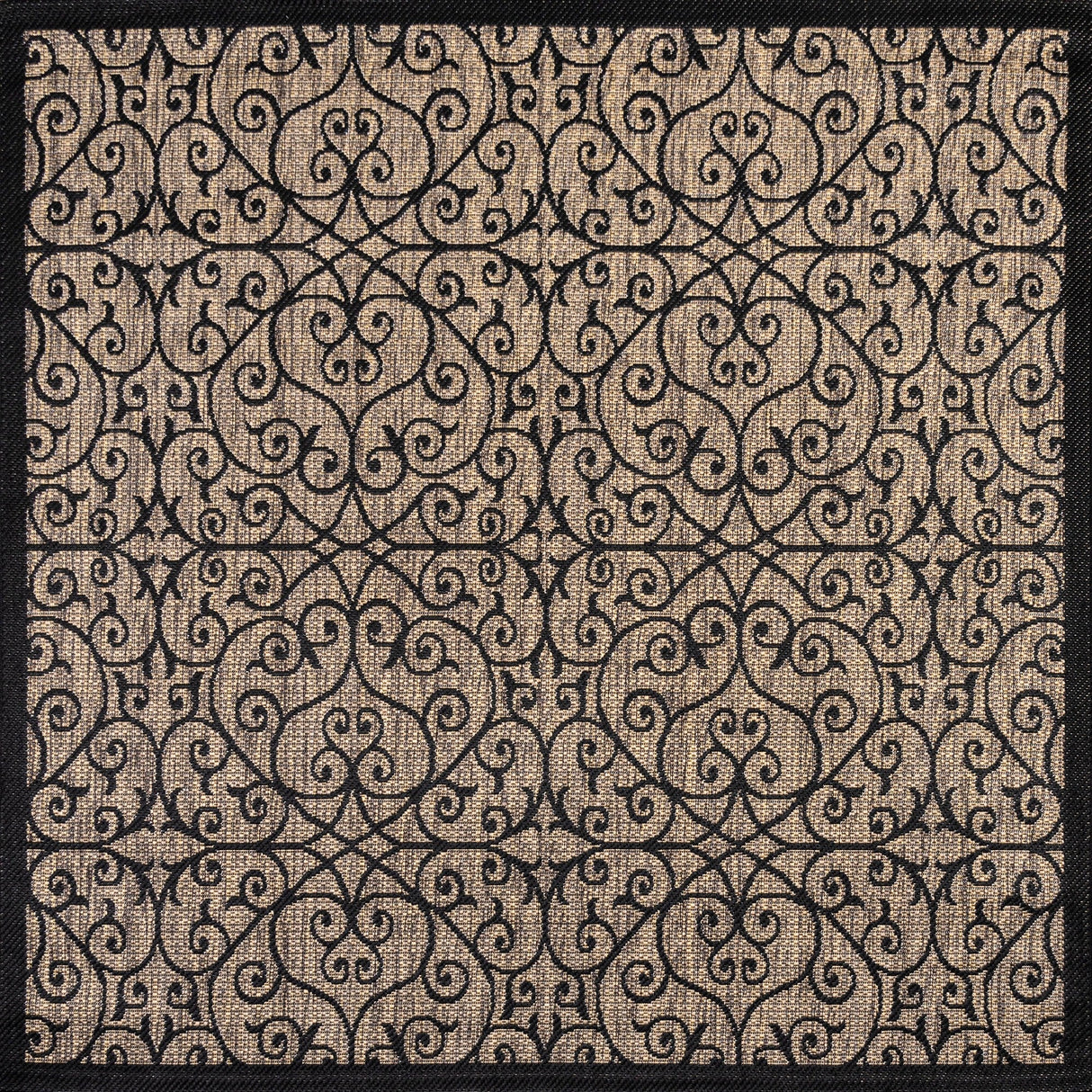 Madrid Vintage Filigree Textured Weave Indoor/Outdoor Square Area Rug - Tuesday Morning - Area Rugs