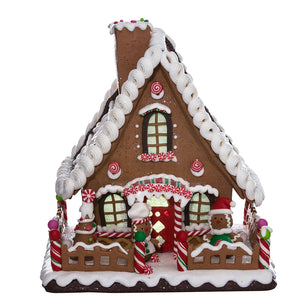 Gingerbread LED Candy House Table Piece