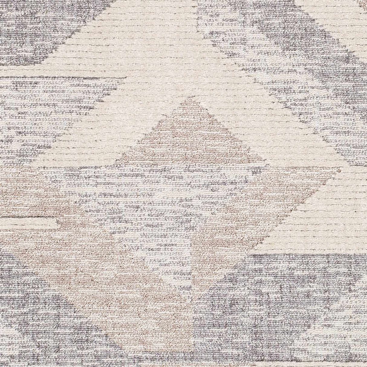 Magazine Geometric High/Low Pile Rug with Tassels - Clearance