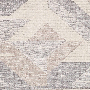 Magazine Geometric High/Low Pile Rug with Tassels - Clearance