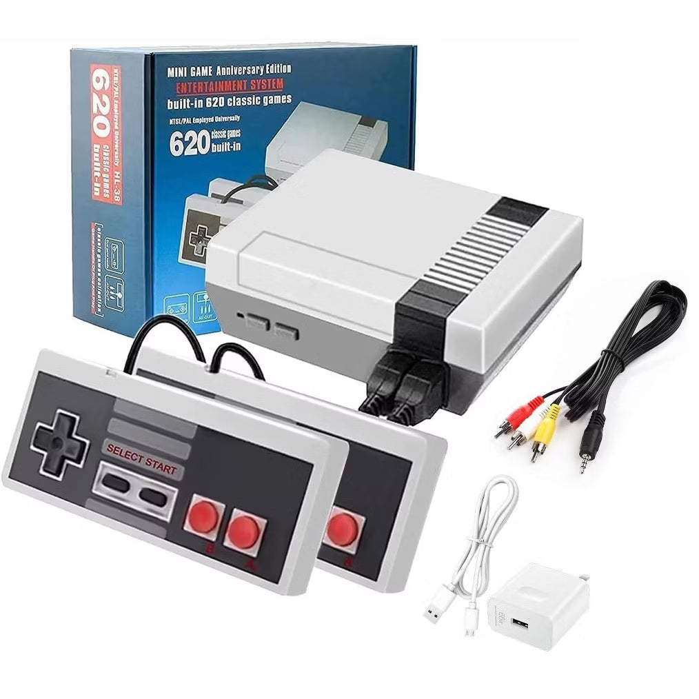 Retro Mini Gaming Console with 620 Classic Games, AV Output, and Dual ...