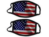 4-Pack Washable/Reusable USA Flag Mask