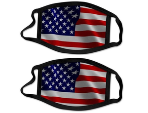 4-Pack Washable/Reusable USA Flag Mask