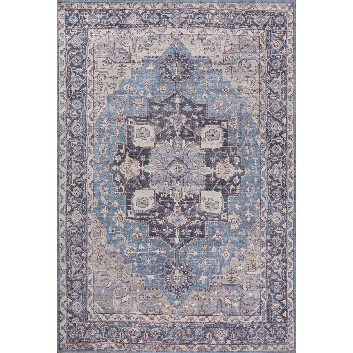 Maris Ornate Medallion Machine - Washable Area Rug - Tuesday Morning - Area Rugs