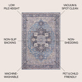 Maris Ornate Medallion Machine - Washable Area Rug - Tuesday Morning - Area Rugs