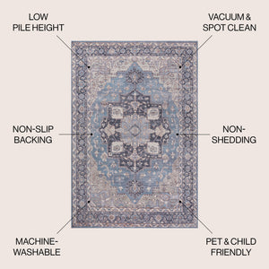Maris Ornate Medallion Machine - Washable Area Rug - Tuesday Morning - Area Rugs