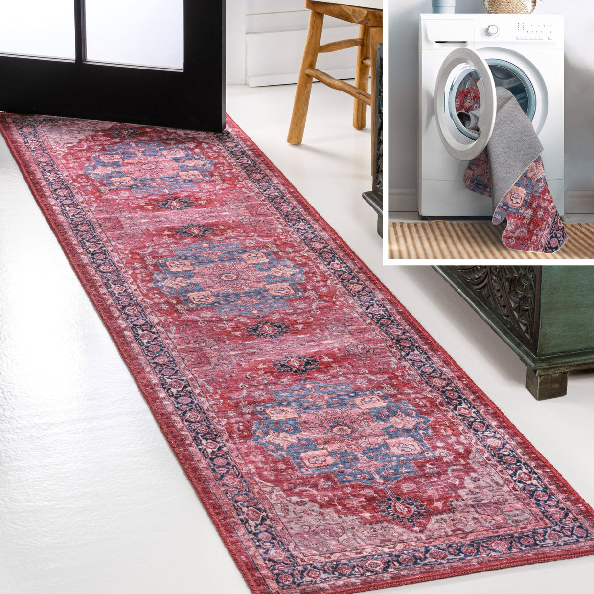 Maris Ornate Medallion Machine - Washable Runner Rug - Tuesday Morning - Runner Rugs