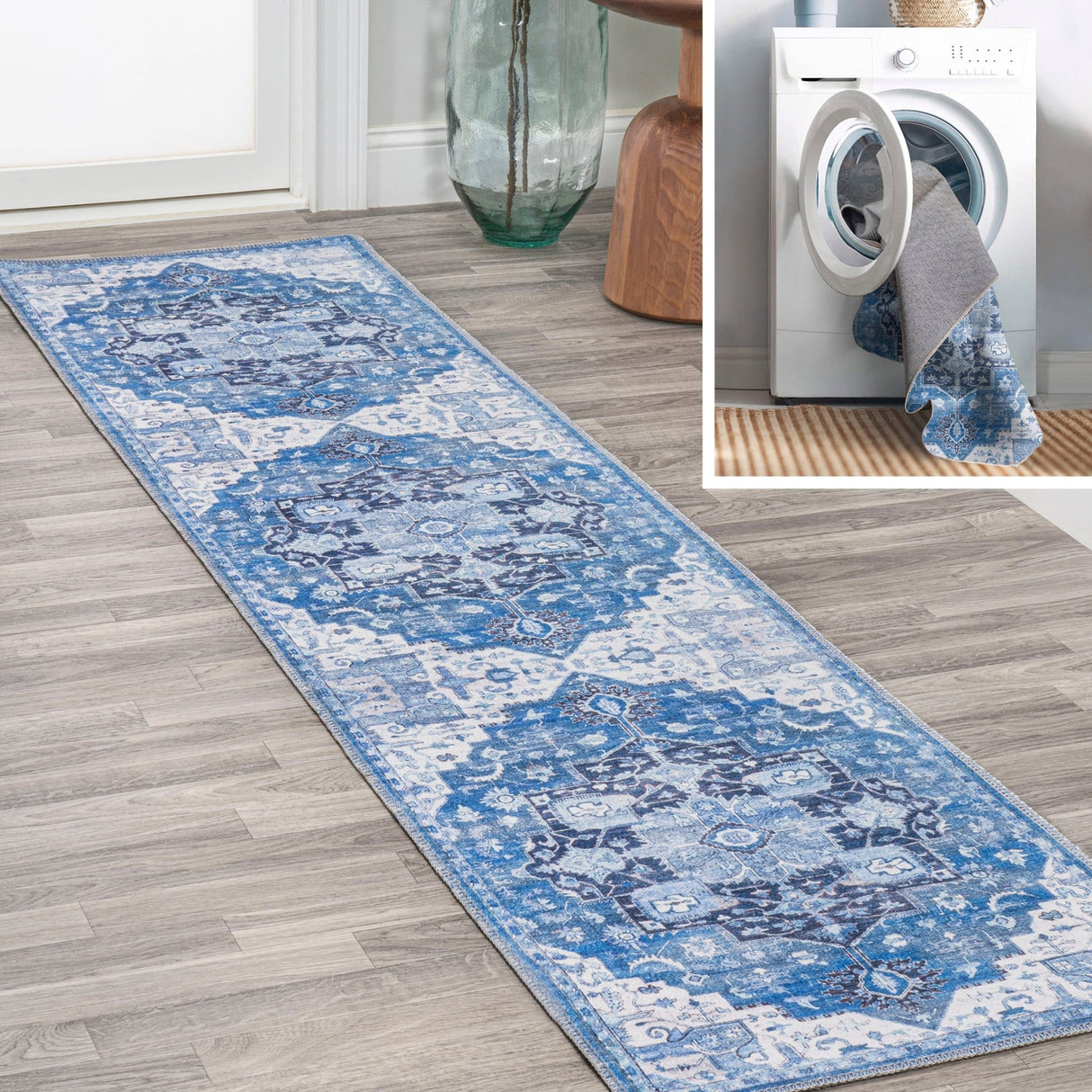 Maris-Ornate-Medallion-Machine-Washable-Runner-Rug-Runner-Rugs