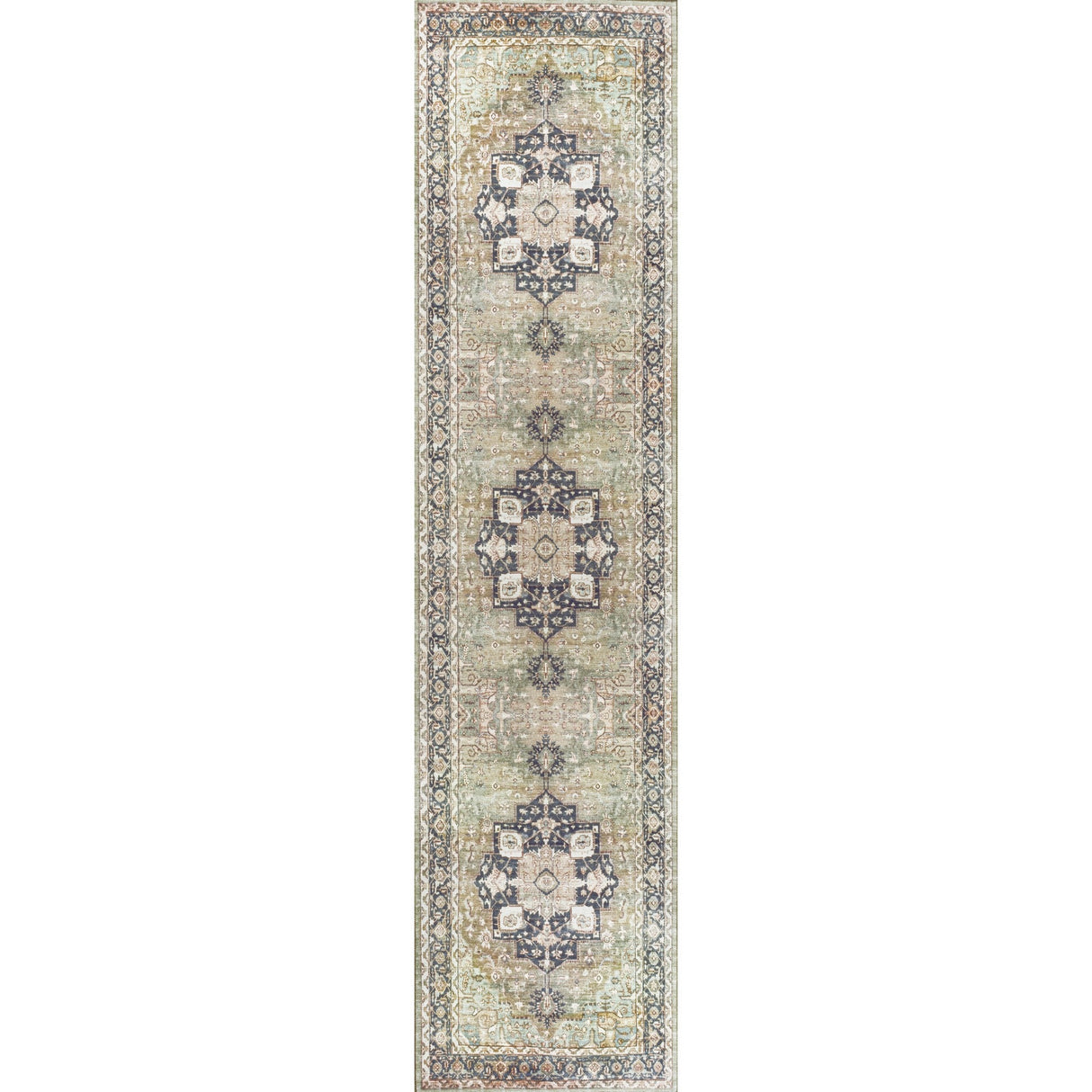 Maris Ornate Medallion Machine - Washable Runner Rug - Tuesday Morning - Runner Rugs