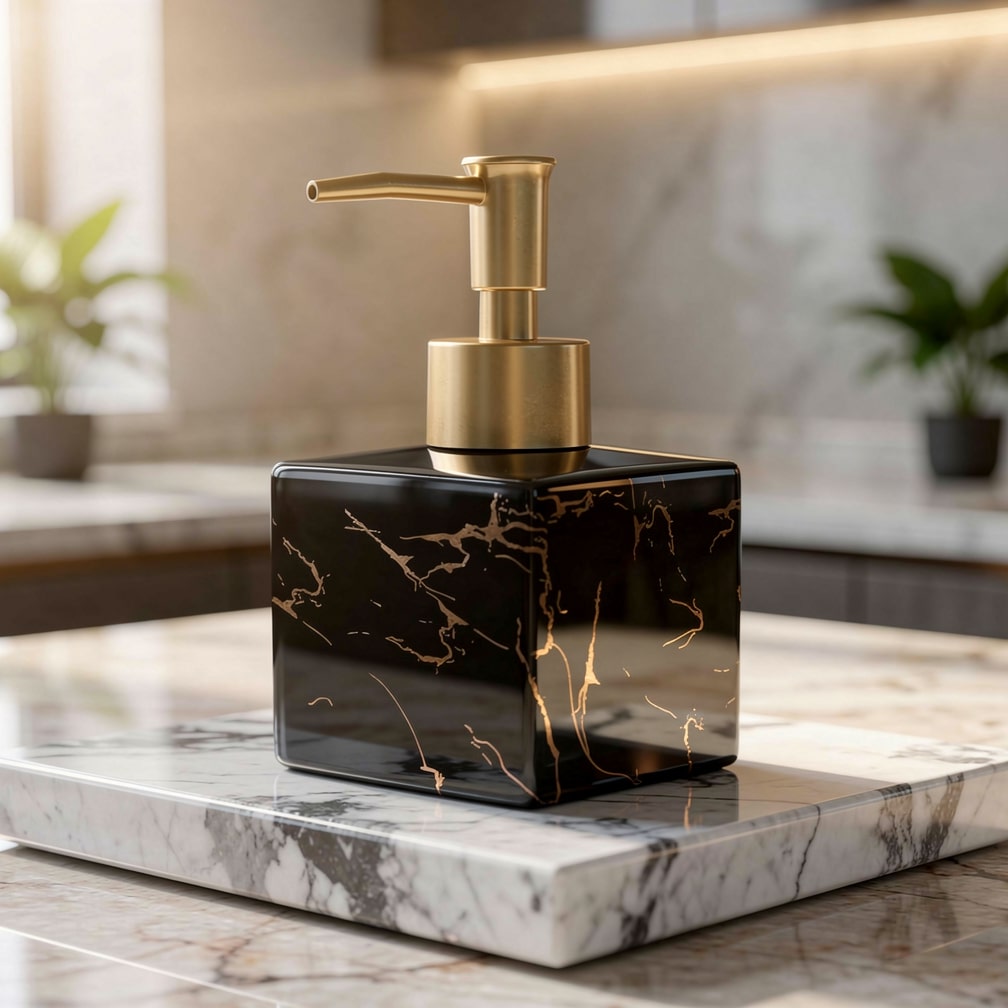 Marble Ceramic Soap Dispenser