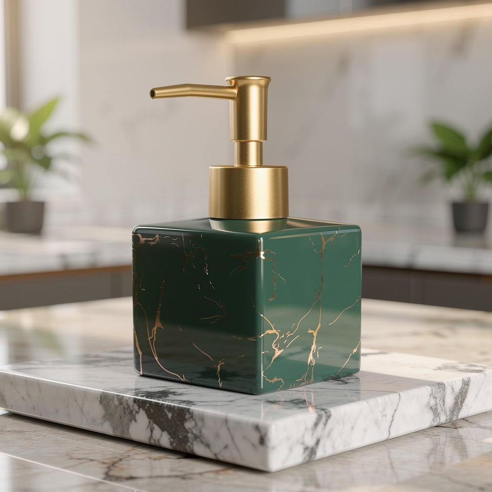 Marble Ceramic Soap Dispenser