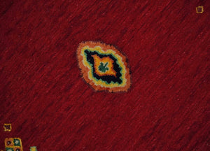 Modern Style Maroon 5x7 Wool Hand Knotted Antique Rug