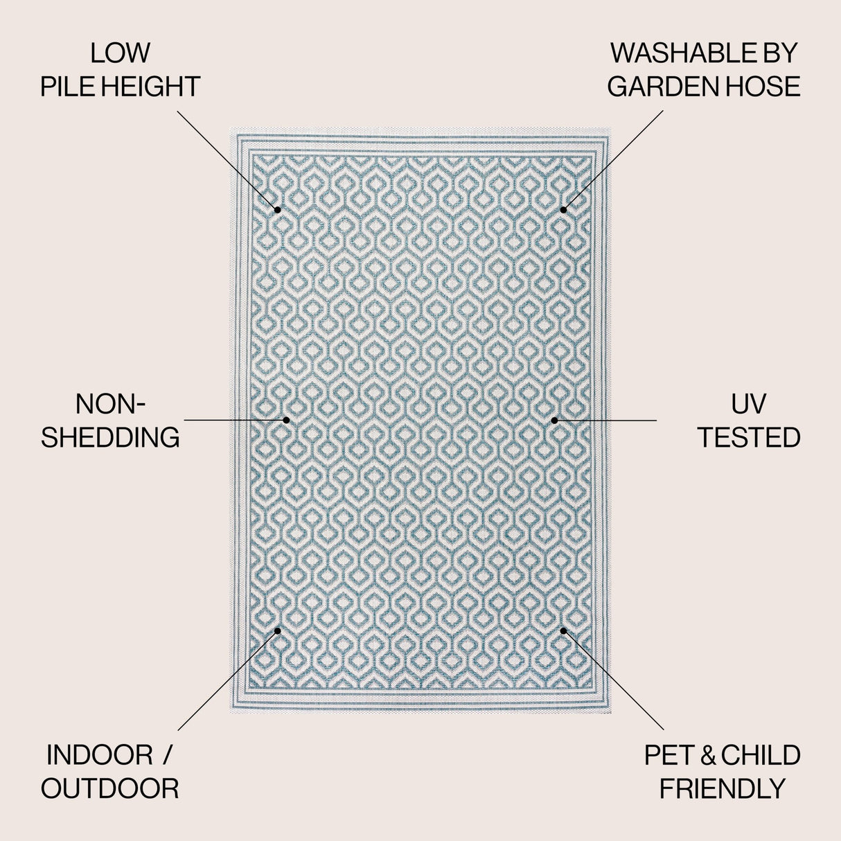 Marvao Diamond Trellis Indoor/Outdoor Area Rug - Tuesday Morning - Area Rugs