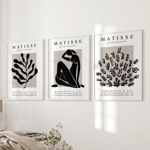 Matisse Posters Set of 3. Minimalist Botanical, Figure Prints