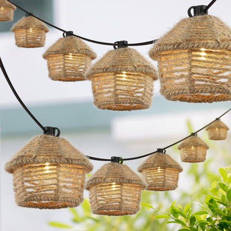 Maui-10-light-mid-century-vintage-tiki-hut-hemp-rope-shaded-string-lights-Outdoor-Lighting