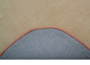 Maze Custom Made Modern Design Beige Hand Tufted Wool Rug