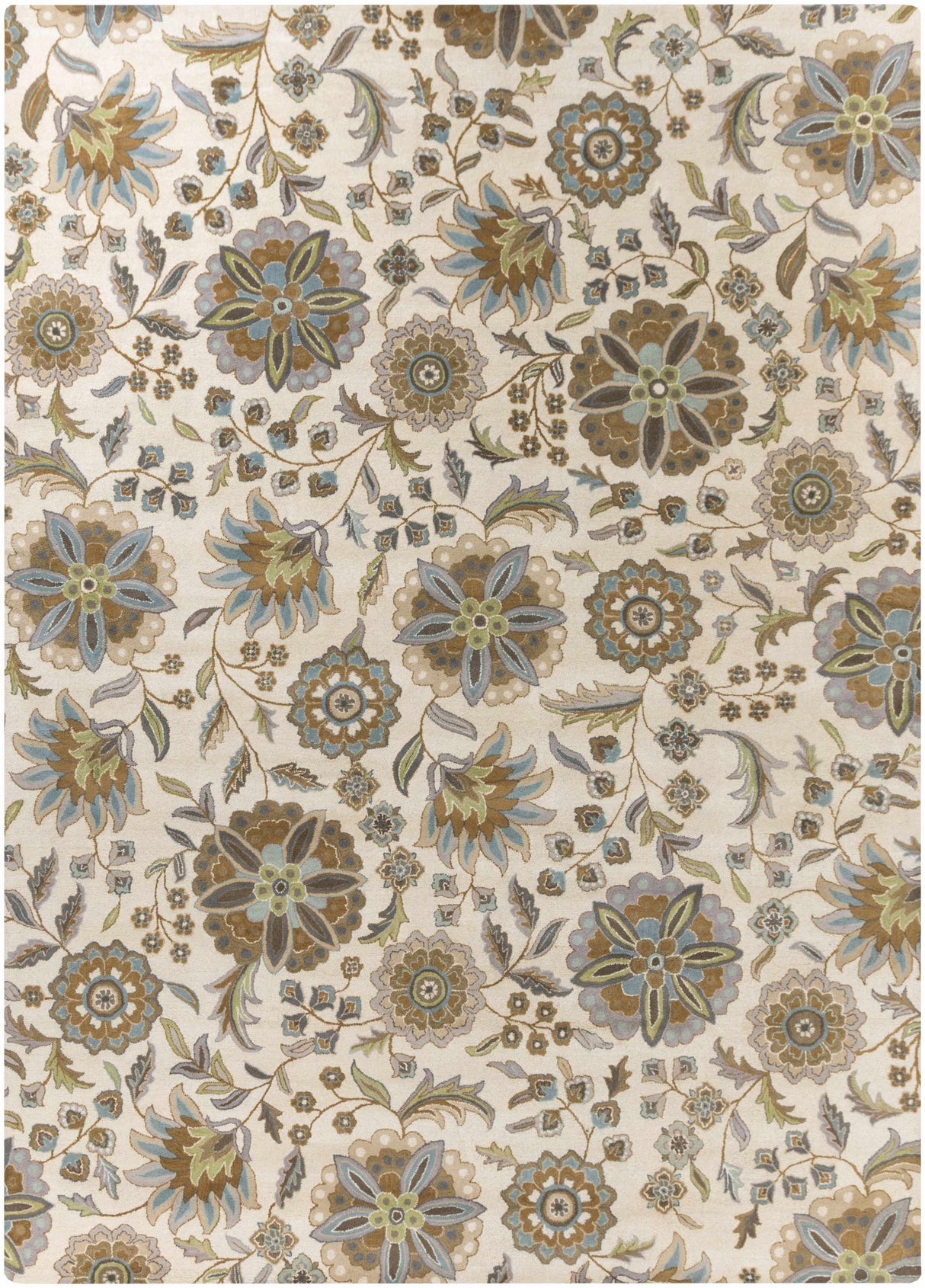 Mack Floral Wool Area Carpet