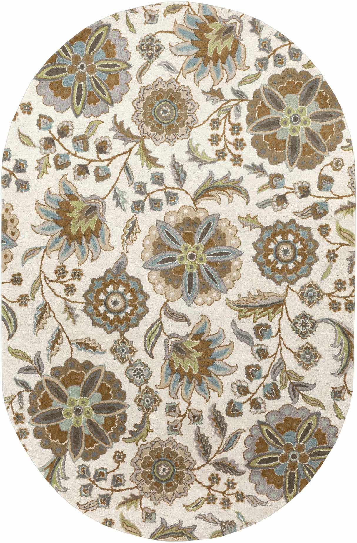 Mack Floral Wool Area Carpet