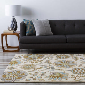 Mack Floral Wool Area Carpet