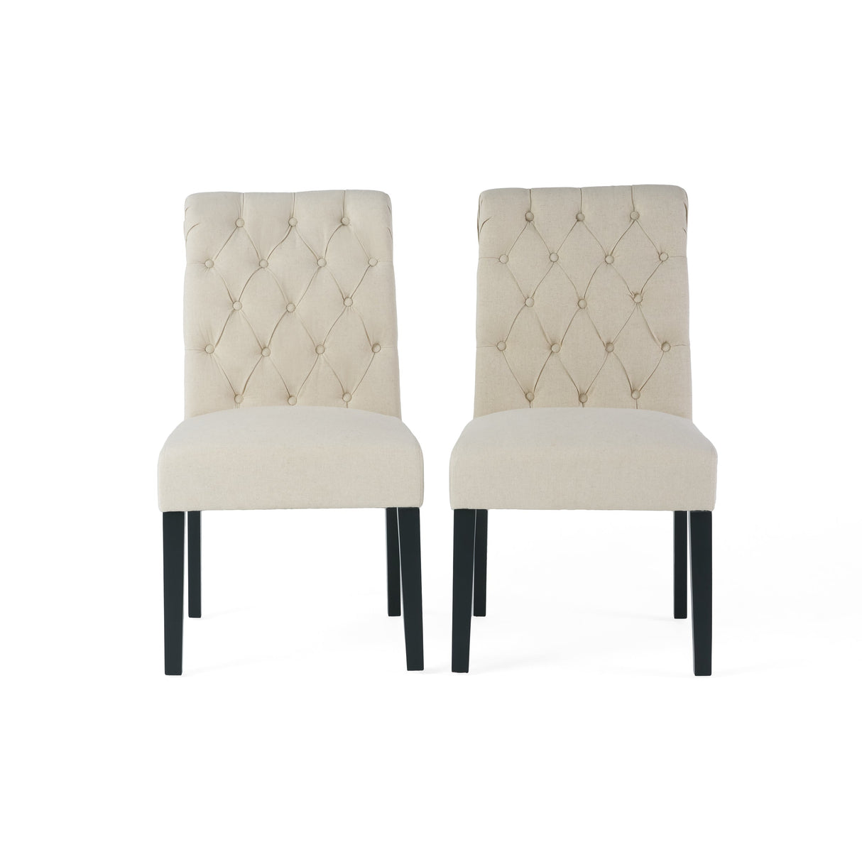 Broxton Tufted Rooltop Dining Chairs, Set of 2